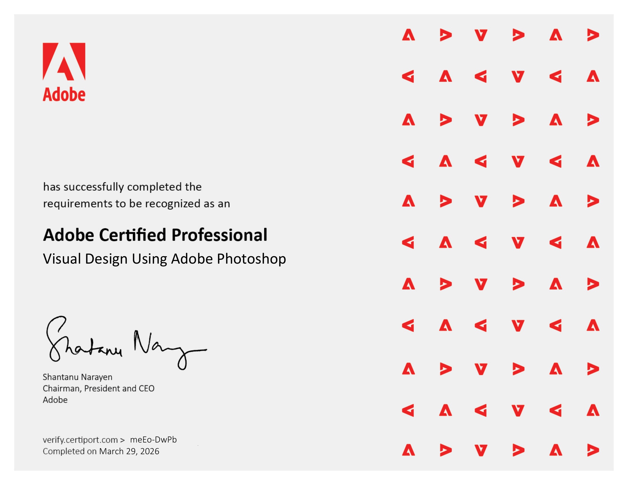 Adobe Certified Professional — Visual Design Using Adobe Photoshop